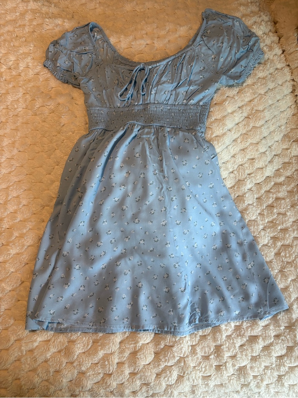 Light Blue Floral Women’s Mini Dress